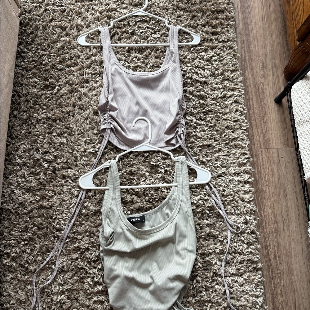 Cinch tank tops